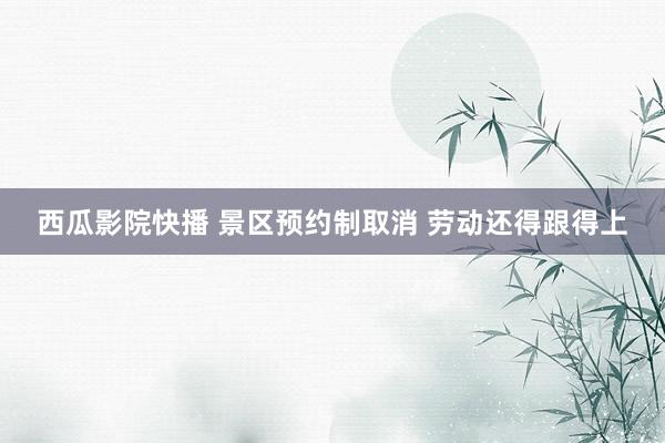 西瓜影院快播 景区预约制取消 劳动还得跟得上