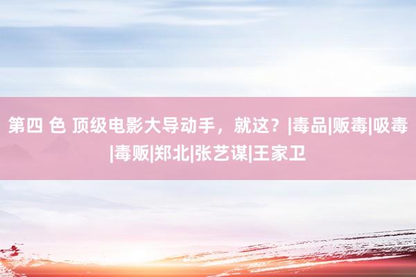 第四 色 顶级电影大导动手，就这？|毒品|贩毒|吸毒|毒贩|郑北|张艺谋|王家卫