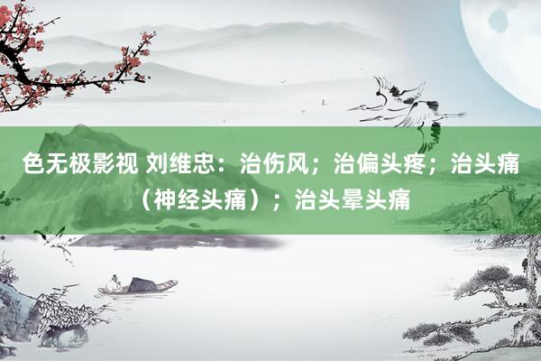 色无极影视 刘维忠：治伤风；治偏头疼；治头痛（神经头痛）；治头晕头痛